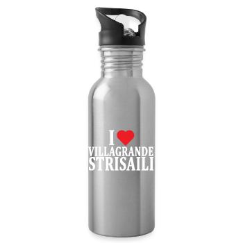 t-shirt J’adore Villagrande Strisaili Sardaigne - Gourde avec paille intégrée - argent clair - Droite