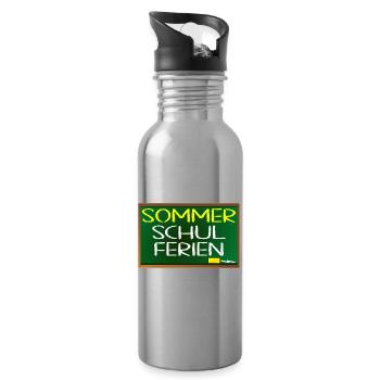 SOMMERSCHULFERIEN SCHULE - SOMMER - Trinkflasche mit integriertem Trinkhalm - Lightsilver - Rechts