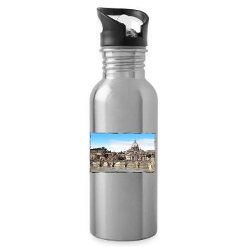 Rome - Gourde avec paille intégrée - argent clair - Droite