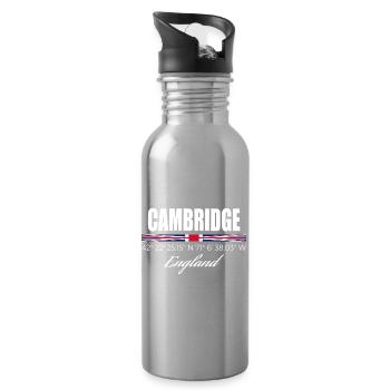 Cambridge - Trinkflasche mit integriertem Trinkhalm - Lightsilver - Rechts
