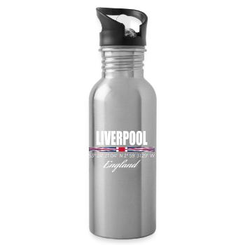Liverpool - Water bottle with straw - silver - Right