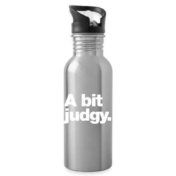 A bit judgy - Water bottle with straw - silver - Right