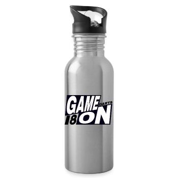 Darts,Darts,GAME_ON_180_Darts - Water bottle with straw - silver - Right