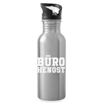 Bureau Hengst - Gourde avec paille intégrée - argent clair - Droite