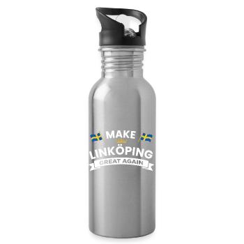 Linköping Une cohésion plus forte - Gourde avec paille intégrée - argent clair - Droite