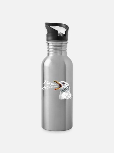 Ostsee BRAUCHE EINE AUSZEIT IN FEHMARN Lustig - Trinkflasche mit integriertem Trinkhalm - Lightsilver