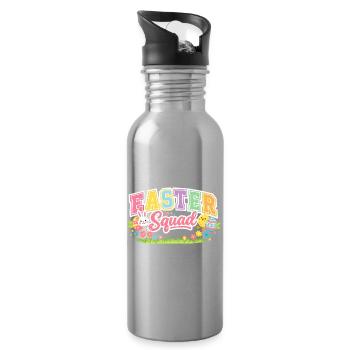 Easter Squad Egg Hunt - Trinkflasche mit integriertem Trinkhalm - Lightsilver - Rechts