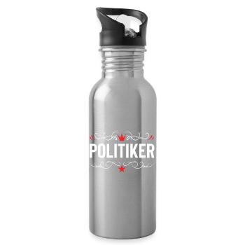 Politiker Beruf - Trinkflasche mit integriertem Trinkhalm - Lightsilver - Rechts