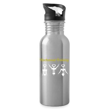 Wochenendtraining mit Korkenzieher - Trinkflasche mit integriertem Trinkhalm - Lightsilver - Rechts