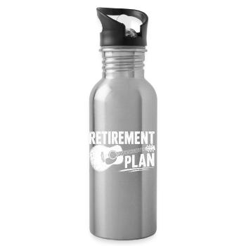 Retirement Plan Guitar - Trinkflasche mit integriertem Trinkhalm - Lightsilver - Rechts