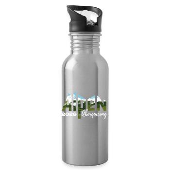 Alpen Überquerung 2026 - Wandern - Trinkflasche mit integriertem Trinkhalm - Lightsilver - Rechts