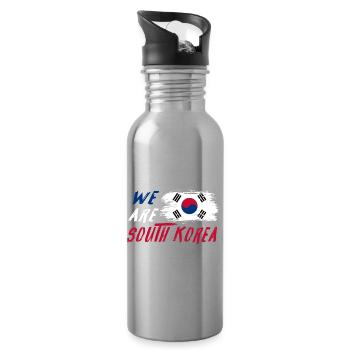 We are South Korea - Water bottle with straw - silver - Right