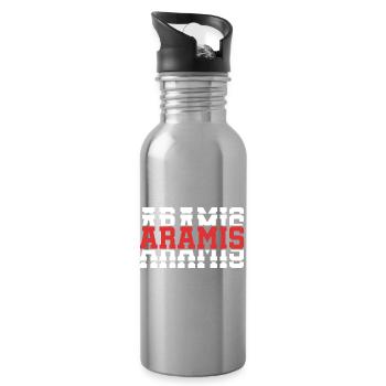 Aramis T-Shirt T-Shirt Geschenkidee gestapelter Text - Trinkflasche mit integriertem Trinkhalm - Lightsilver - Rechts