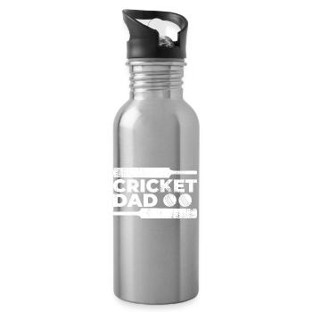 Kricket Vater - Trinkflasche mit integriertem Trinkhalm - Lightsilver - Rechts