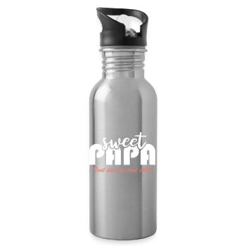 Sweet papa - Gourde avec paille intégrée - argent clair - Droite