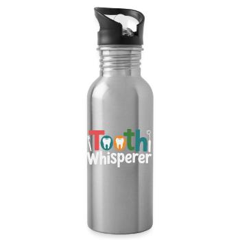 Zahntechniker Präzisionsarbeit - Trinkflasche mit integriertem Trinkhalm - Lightsilver - Rechts