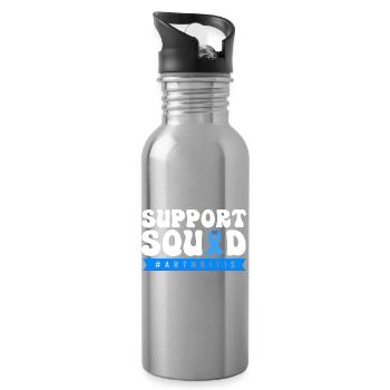 Arthritis Rheuma - Trinkflasche mit integriertem Trinkhalm - Lightsilver - Rechts