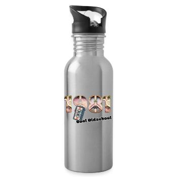 1981 Jahrgang Retro Vintage – Kassette – Cool Olds - Trinkflasche mit integriertem Trinkhalm - Lightsilver - Rechts