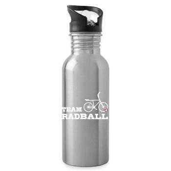 Cyclisme par équipe, Cyclistes de compétition, Cyclisme en salle - Gourde avec paille intégrée - argent clair - Droite