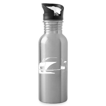F40 classic car Symbol icon Logo Symbol Autos - Trinkflasche mit integriertem Trinkhalm - Lightsilver - Rechts