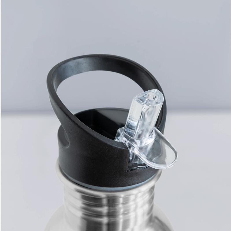 Trinkflasche mit integriertem Trinkhalm