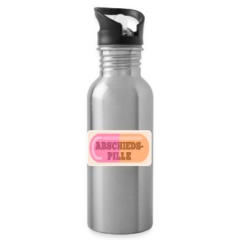 ABSCHIEDSPILLE ABSCHIED - Trinkflasche mit integriertem Trinkhalm - Lightsilver - Rechts