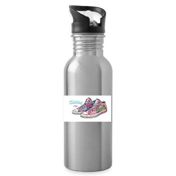 Bunte Sneakers mit Comic-Design - Trinkflasche mit integriertem Trinkhalm - Lightsilver - Rechts