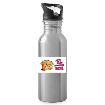 Pas une simple boîte - Gourde avec paille intégrée - argent clair - Droite