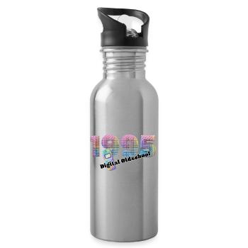 1995 – Digital Nineties Style - Water bottle with straw - silver - Right
