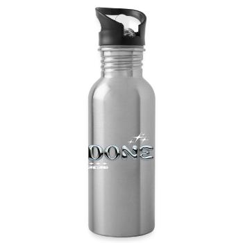 Finished 2028 Chrome Bubble Design - Water bottle with straw - silver - Right