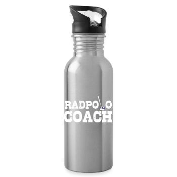Bike Polo Coach - Water bottle with straw - silver - Right