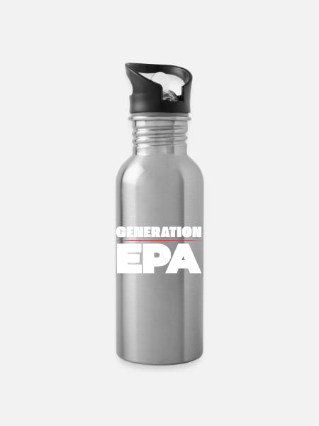 Generation EPA - Trinkflasche mit integriertem Trinkhalm - Lightsilver