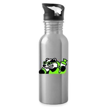Icône de la rentrée scolaire de Badger Cool - Gourde avec paille intégrée - argent clair - Droite
