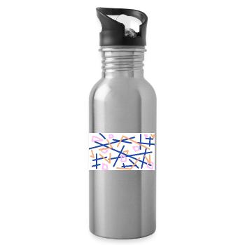das verworrrene Leben  - Trinkflasche mit integriertem Trinkhalm - Lightsilver - Rechts