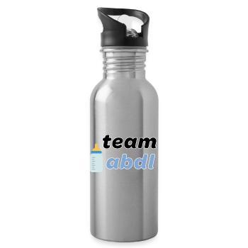 Team ABDL - Trinkflasche mit integriertem Trinkhalm - Lightsilver - Rechts