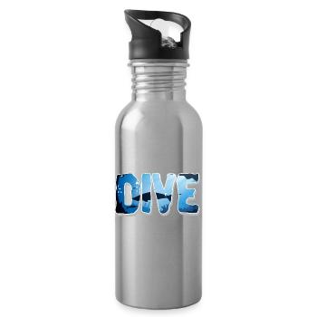 Tauchen Taucher - Trinkflasche mit integriertem Trinkhalm - Lightsilver - Rechts