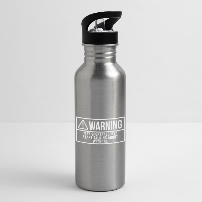 Python Trinkflasche mit integriertem Trinkhalm