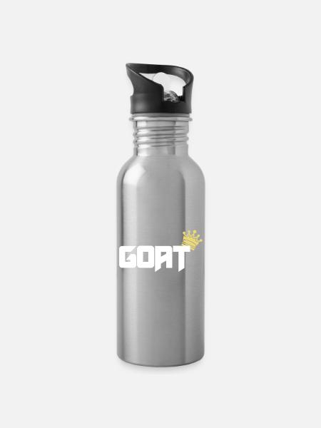 GOAT - Trinkflasche mit integriertem Trinkhalm - Lightsilver