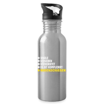 I go archery - Water bottle with straw - silver - Right