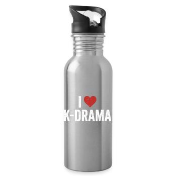 Drame coréen K-Drama Lover Kdrama - Gourde avec paille intégrée - argent clair - Droite