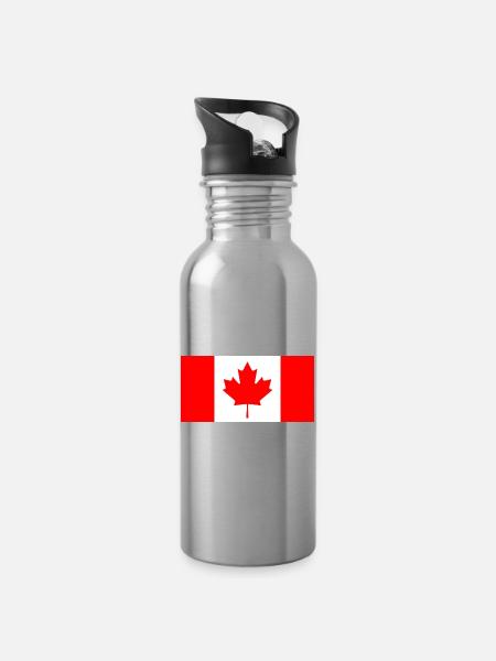 Canada - Water bottle with straw - silver