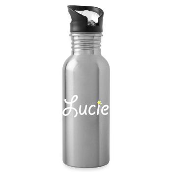 Lucie - Trinkflasche mit integriertem Trinkhalm - Lightsilver - Rechts