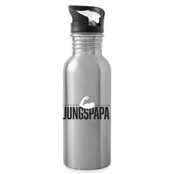 Jungspapa Power - Trinkflasche mit integriertem Trinkhalm - Lightsilver - Rechts