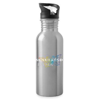 Schulkind Emma - Trinkflasche mit integriertem Trinkhalm - Lightsilver - Rechts