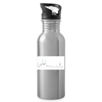 "Share The Gains" T-Shirt mit Grafik - Trinkflasche mit integriertem Trinkhalm - Lightsilver - Rechts