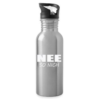 NO - NOT LIKE THAT - Water bottle with straw - silver - Right