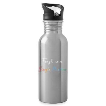 Single Mutter Mama Alleinerziehend Alleinstehend - Trinkflasche mit integriertem Trinkhalm - Lightsilver - Rechts