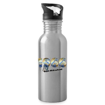 1966 Jahrgang Retro Vintage – Kassette – Cool Olds - Trinkflasche mit integriertem Trinkhalm - Lightsilver - Rechts
