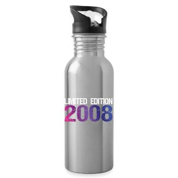 18th Birthday Limited Edition 2008 vintage - Water bottle with straw - silver - Right