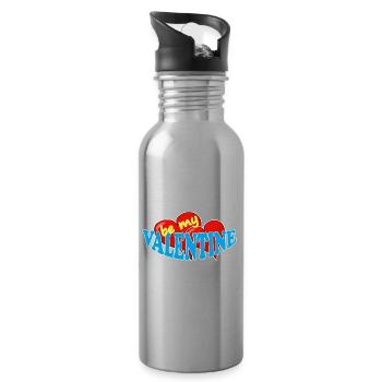 VALENTINE - Trinkflasche mit integriertem Trinkhalm - Lightsilver - Rechts